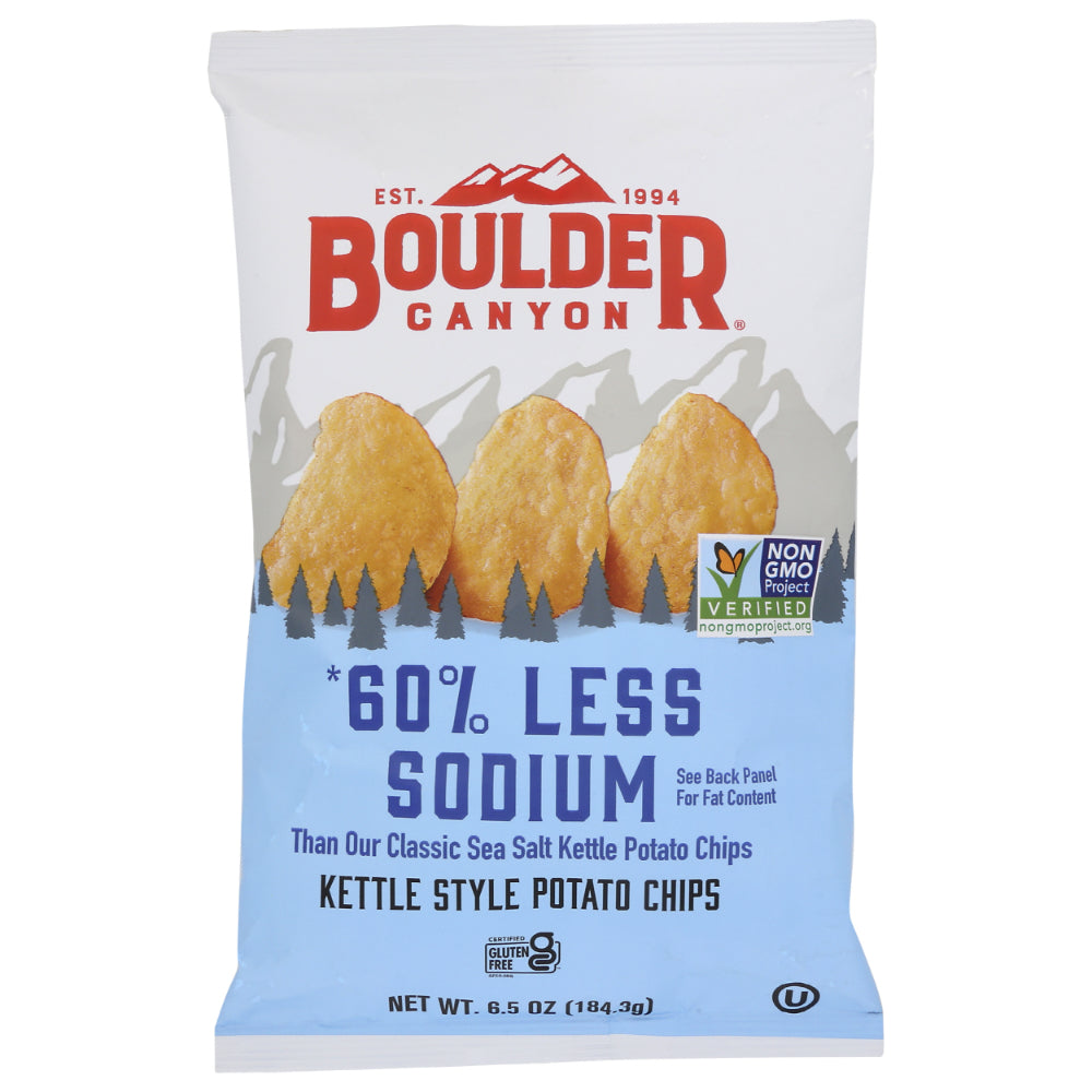 Boulder Canyon – 60 Percent Reduced Sodium Kettle Style Potato Chips,