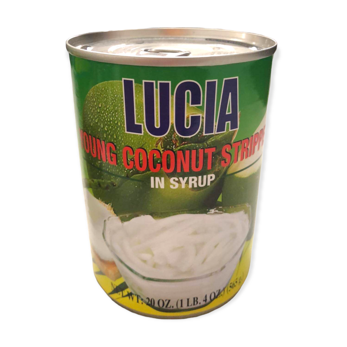 Lucia – Young Coconut Stripped in Syrup – 20 OZ