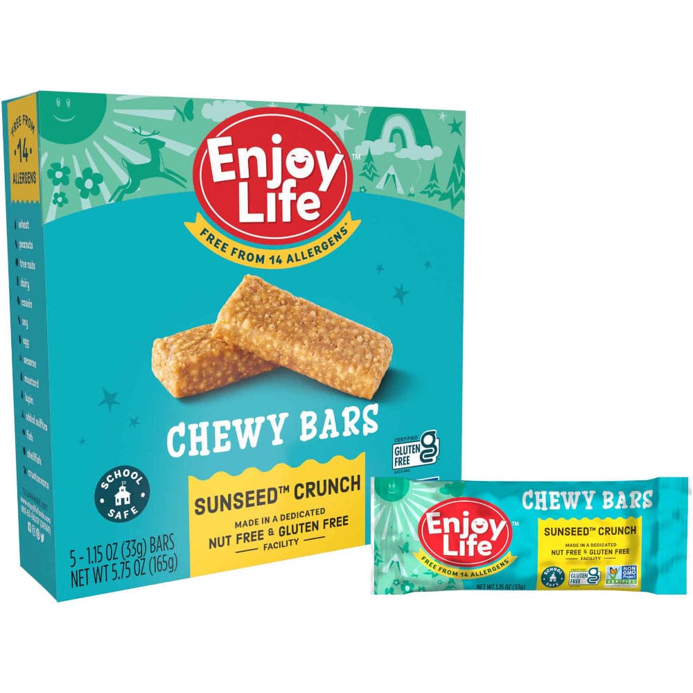 Enjoy Life – Chewy Bars Gluten Free Sunseed Crunch 5 OZ – Pack of 1