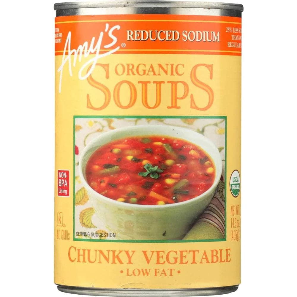 Amy’s – Soup Vegetable Chunky Light Sodium, 14.3 Oz