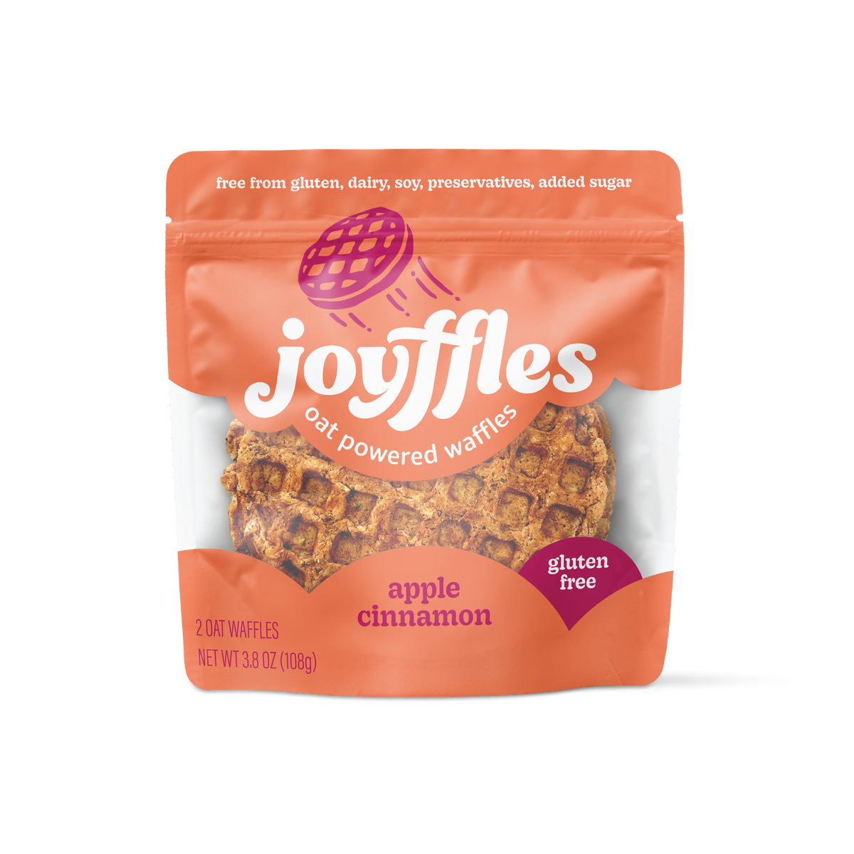 Joyffles apple cinnamon (sweet and savory) Waffles – 2-piece Pack