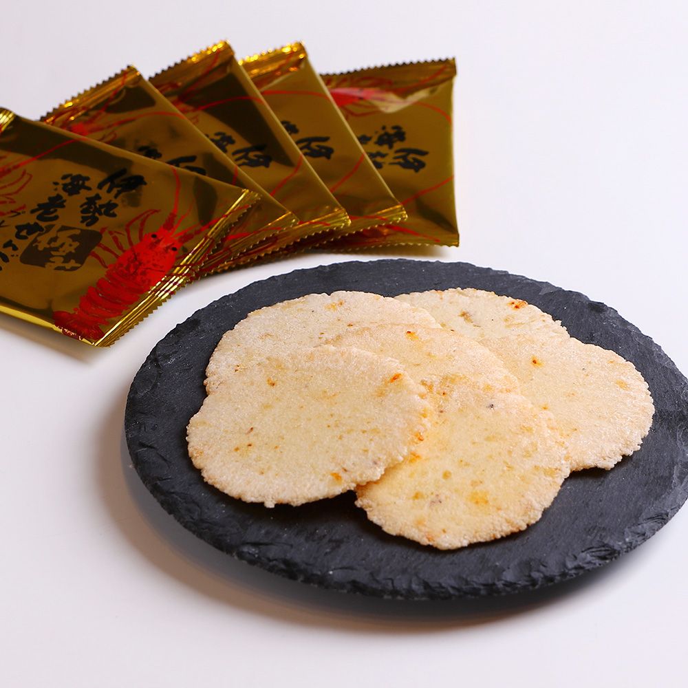 Koufukudo Ise Ebi Premium Shrimp Crackers – 12 pcs | Japanese Lobster Senbei | Gift Box Snack from Mie, Japan