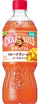 Suntory, Boss, Craft Boss, Fruits Tea with Peach & Mango, 600ml