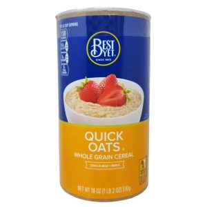 Best Yet Quick Oats Whole Grain Cereal – 18oz.