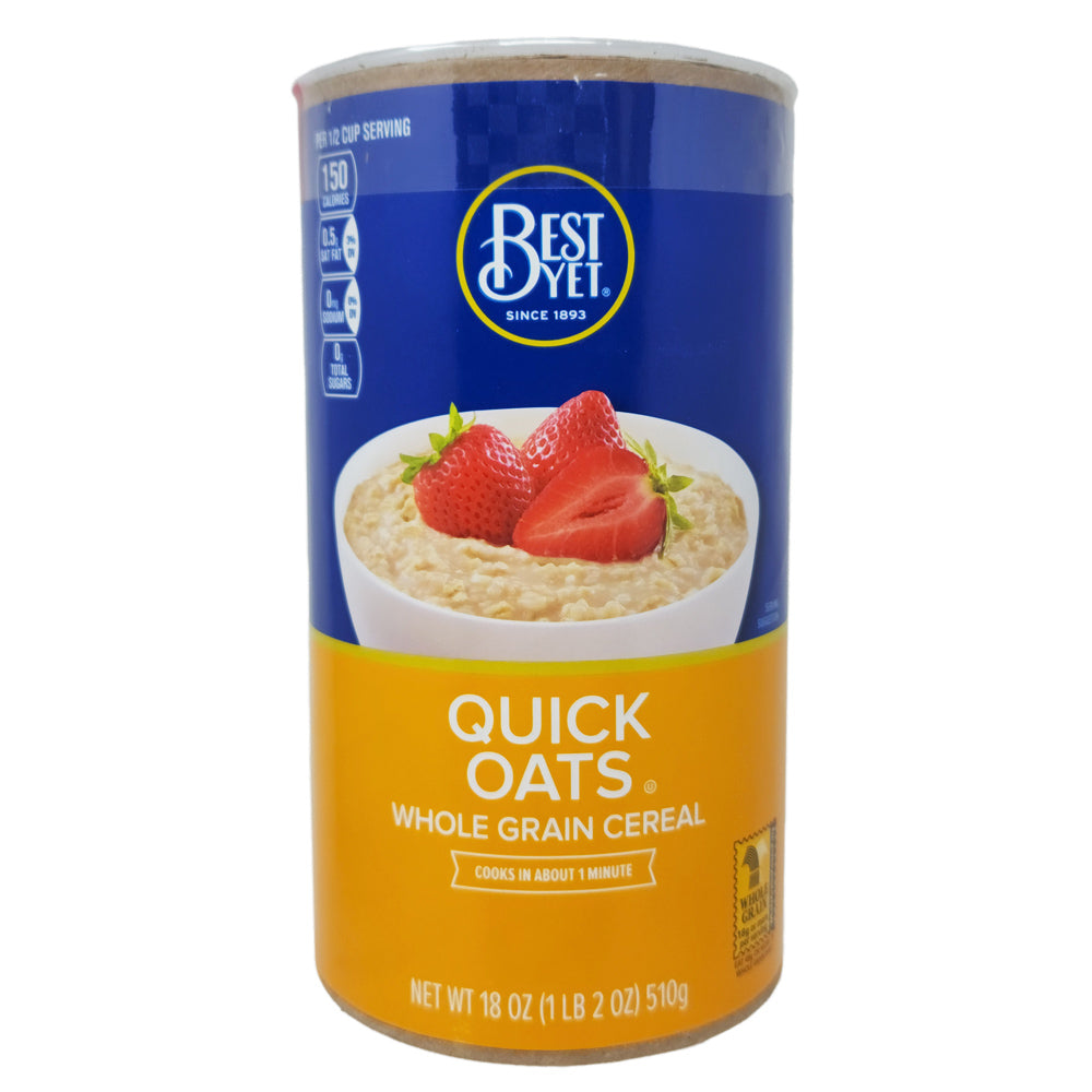 Best Yet Quick Oats Whole Grain Cereal – 18oz.