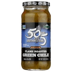505 Southwestern – Salsa Roasted Green Chile, 16 Oz – Pack of 12