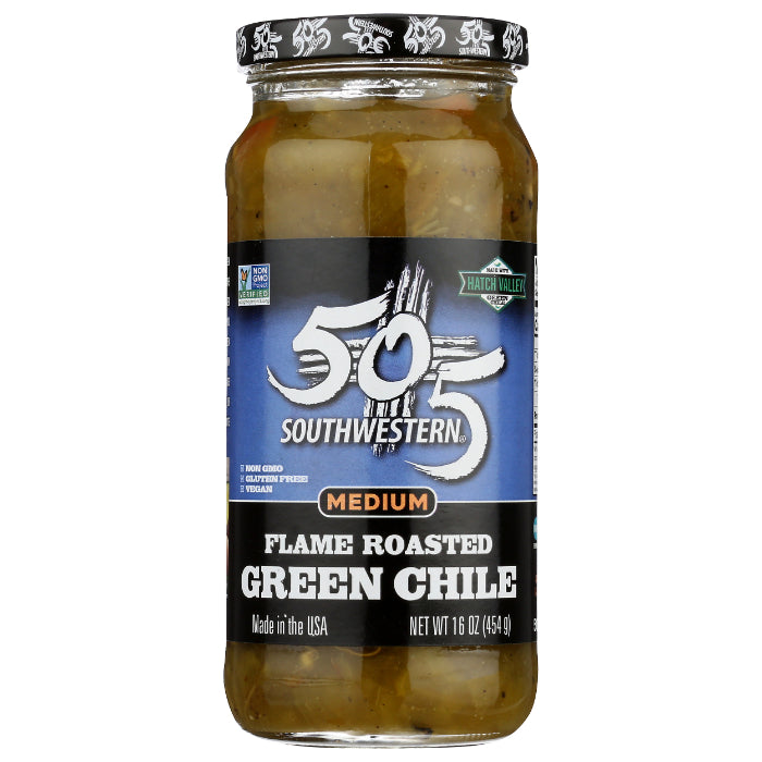 505 Southwestern – Salsa Roasted Green Chile, 16 Oz – Pack of 12