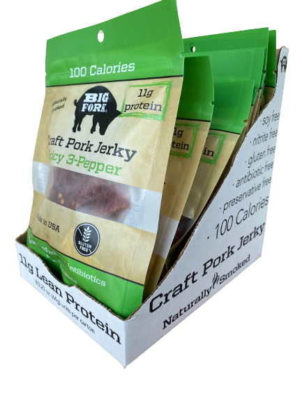 Big Fork Craft Pork Jerky Pack – 8 packs x 2.25 oz case