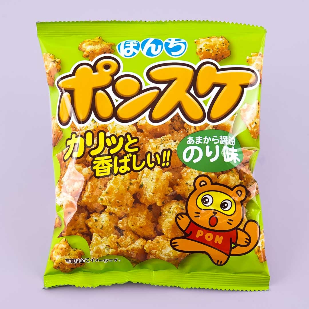 Bonchi Ponsuke Rice Crackers – Sweet Soy Sauce & Seaweed