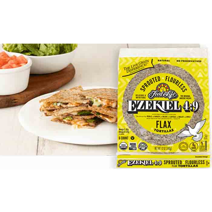 Food For Life – Tortilla Sprouted Flax Ezekiel, 12oz | Pack of 12