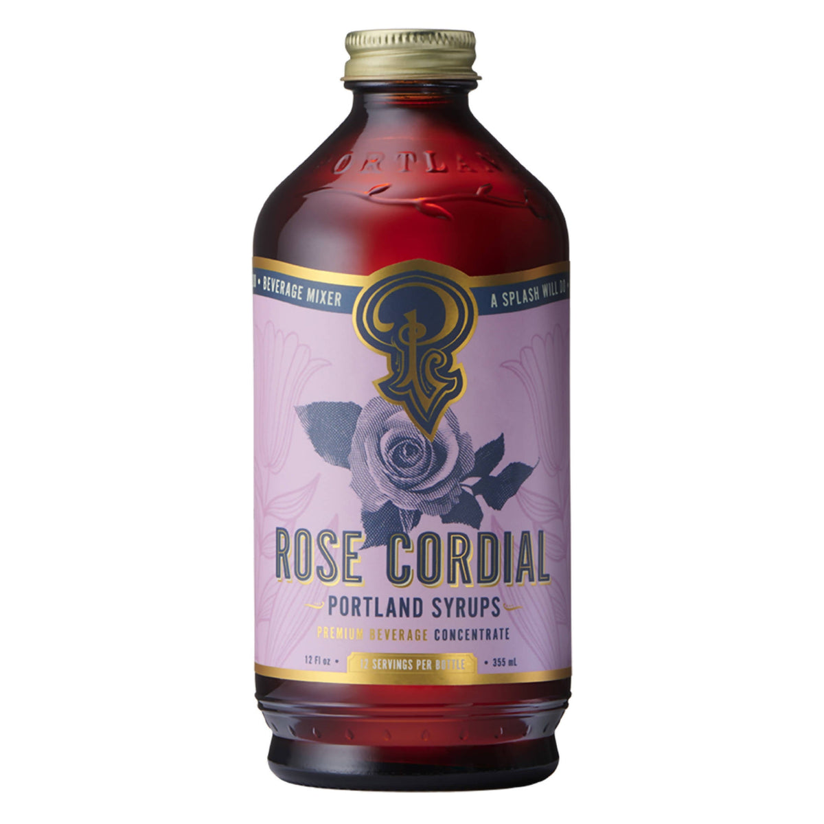 Rose Cordial Syrup – 6 x 12 oz