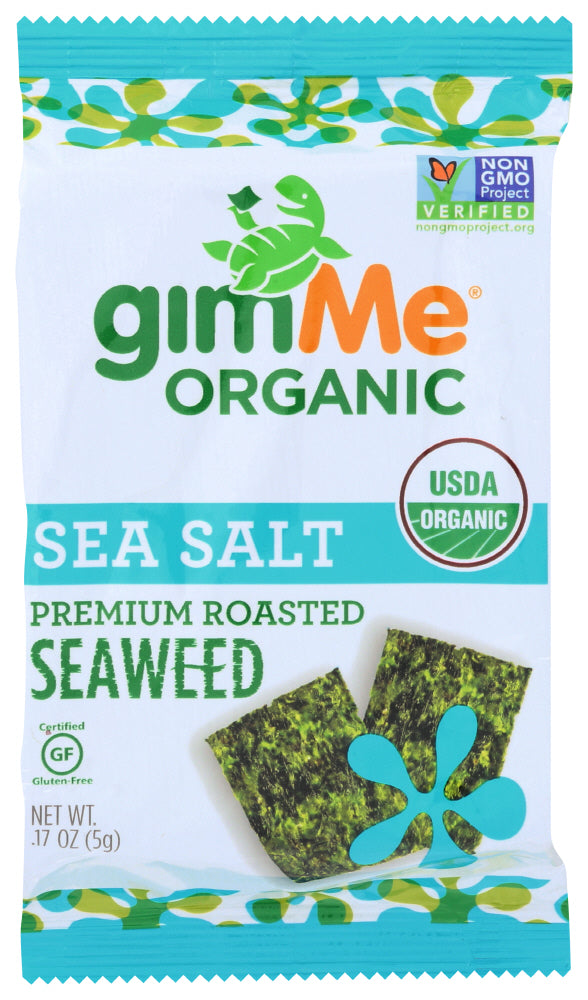 Gimme – Seaweed Snack Roasted Sea Salt Organic 0.17 Oz – Pack Of 12