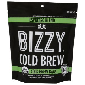 Bizzy Coffee – Organic Espresso Blend, 8 oz (Pack of 6)
