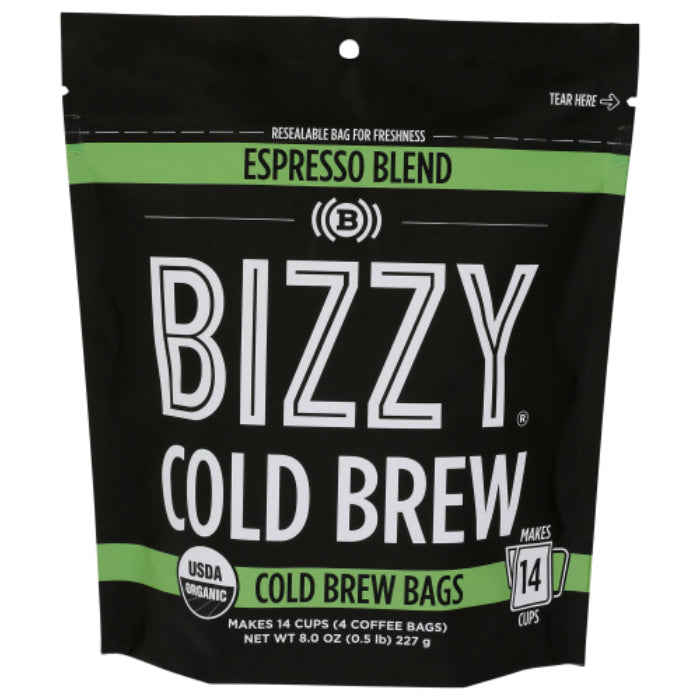 Bizzy Coffee – Organic Espresso Blend, 8 oz (Pack of 6)