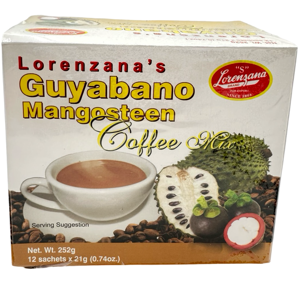 Lorenzana – Guyabano Mangosteen Coffee – 12 Sachets x 21 G (210 G)