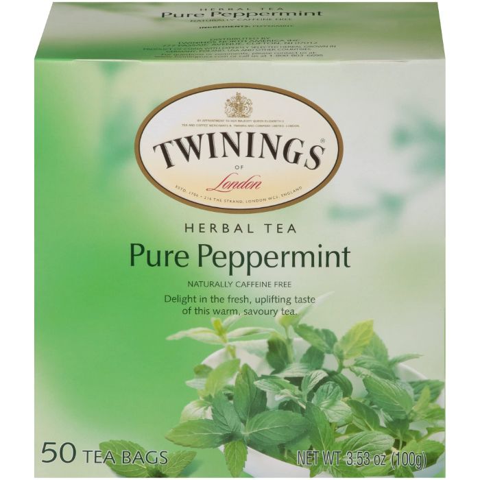 Twinings – Pure Peppermint Tea, 50 Bags | Pack of 6