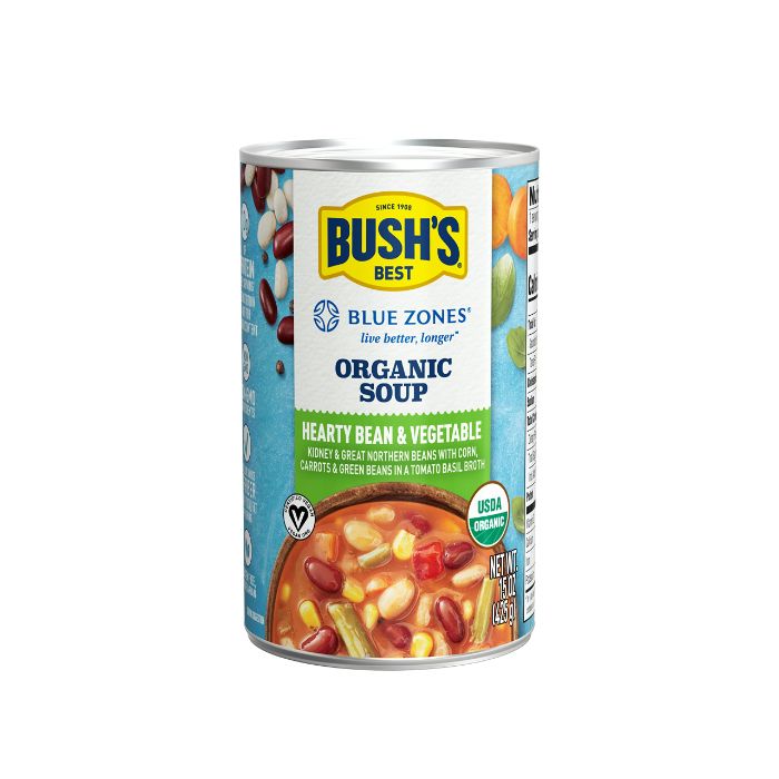 Bushs Best – Hearty Bean Vegetables Soup, 15 Oz (Pack Of 6)