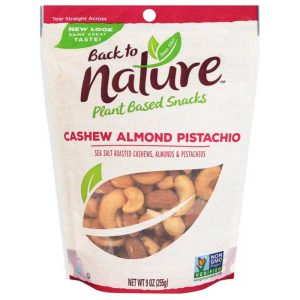 Back to Nature – Cashew Almond Pistachio Nuts Mix, Sea Salt, 9oz