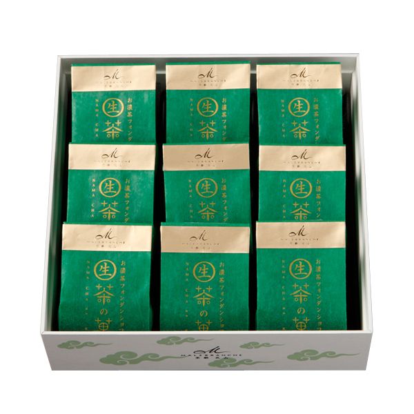 Chanoka, Fondant Chocolate Matcha,9 pcs in 1 box, Kyoto