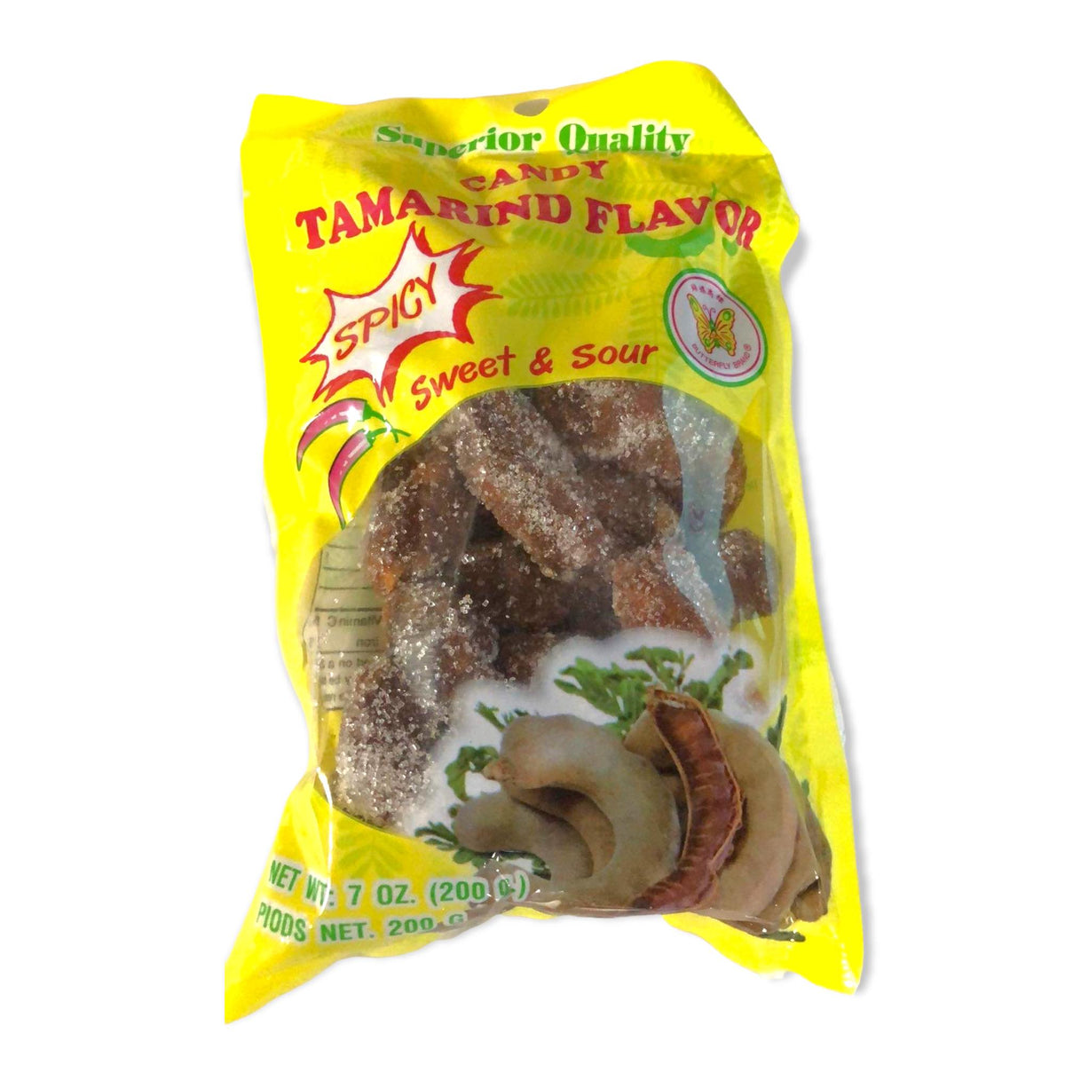 Butterfly Brand – Tamarind Flavor Candy – Sweet and Sour – Spicy – 200 G