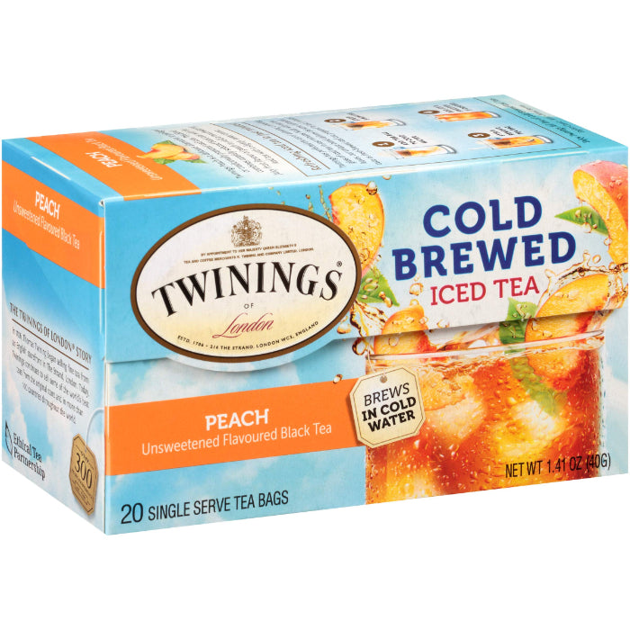 Twinings – Cold Infuse Tea Peach Passionfruit, 12 Bags | Pack of 6