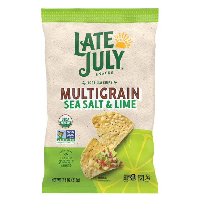 Late July – Chips Multigrain Sea Salt Lime, 7.5 Oz | Pack of 12