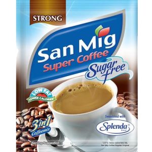 San Mig – Super Coffee – Strong – Sugar Free – 3 in 1 Coffeemix