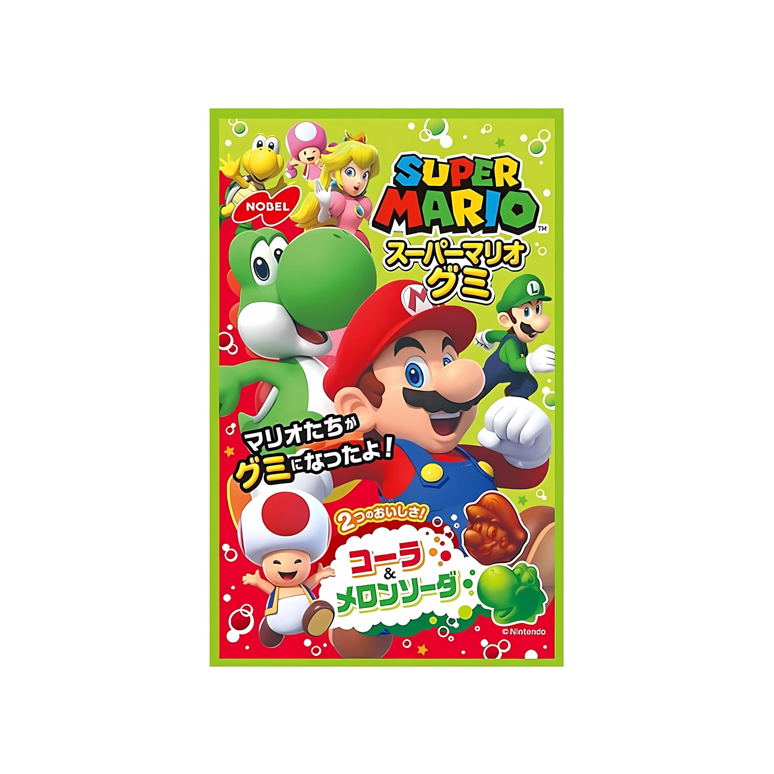 Nobel Super Mario Gummy Cola & Melon Soda (Japan)