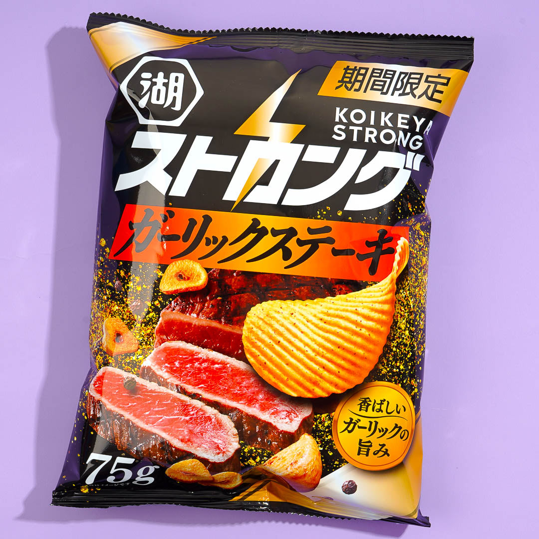 Koikeya Strong Potato Chips – Garlic Steak