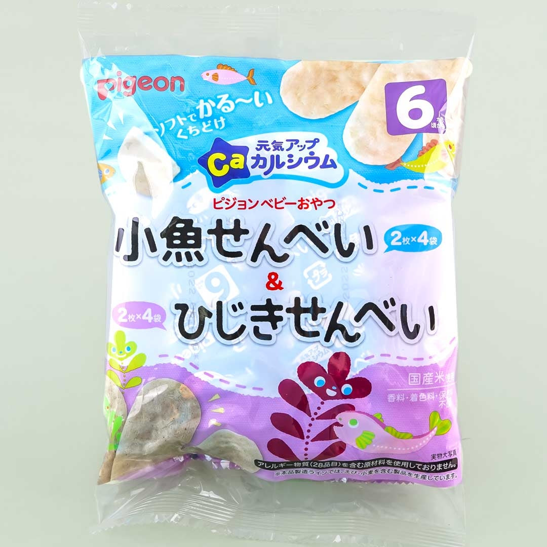 Pigeon Baby Energetic Up Ca Rice Crackers – Small Fish & Hijiki