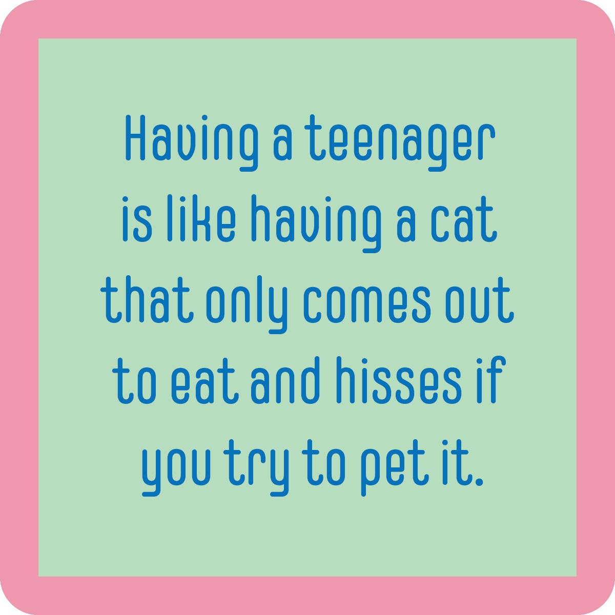 Drinks on Me coasters – Teenager/cat