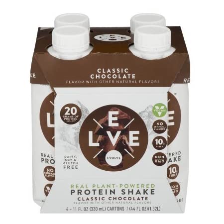 Evolve – Real Plant-Based Protein Shake Classic Chocolate – 11.0 Fl Oz