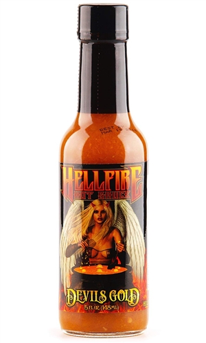 Hellfire Devil’s Gold Hot Sauce, 5oz.