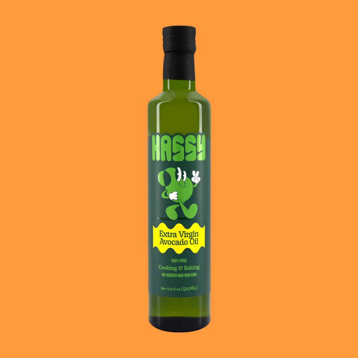 Hassy Extra Virgin Avocado Oil Salad Glass Bottle – 17.2 fl oz (510mL)