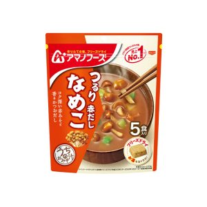 Amano Foods “Itsumo no Omisoshiru”, Freeze-dried Miso Soup, Nameko Mushroom,5 servings