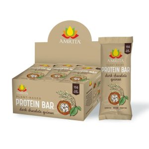 Amrita Bars Dark Chocolate Quinoa High Protein Bars – 12 x 2.12 oz