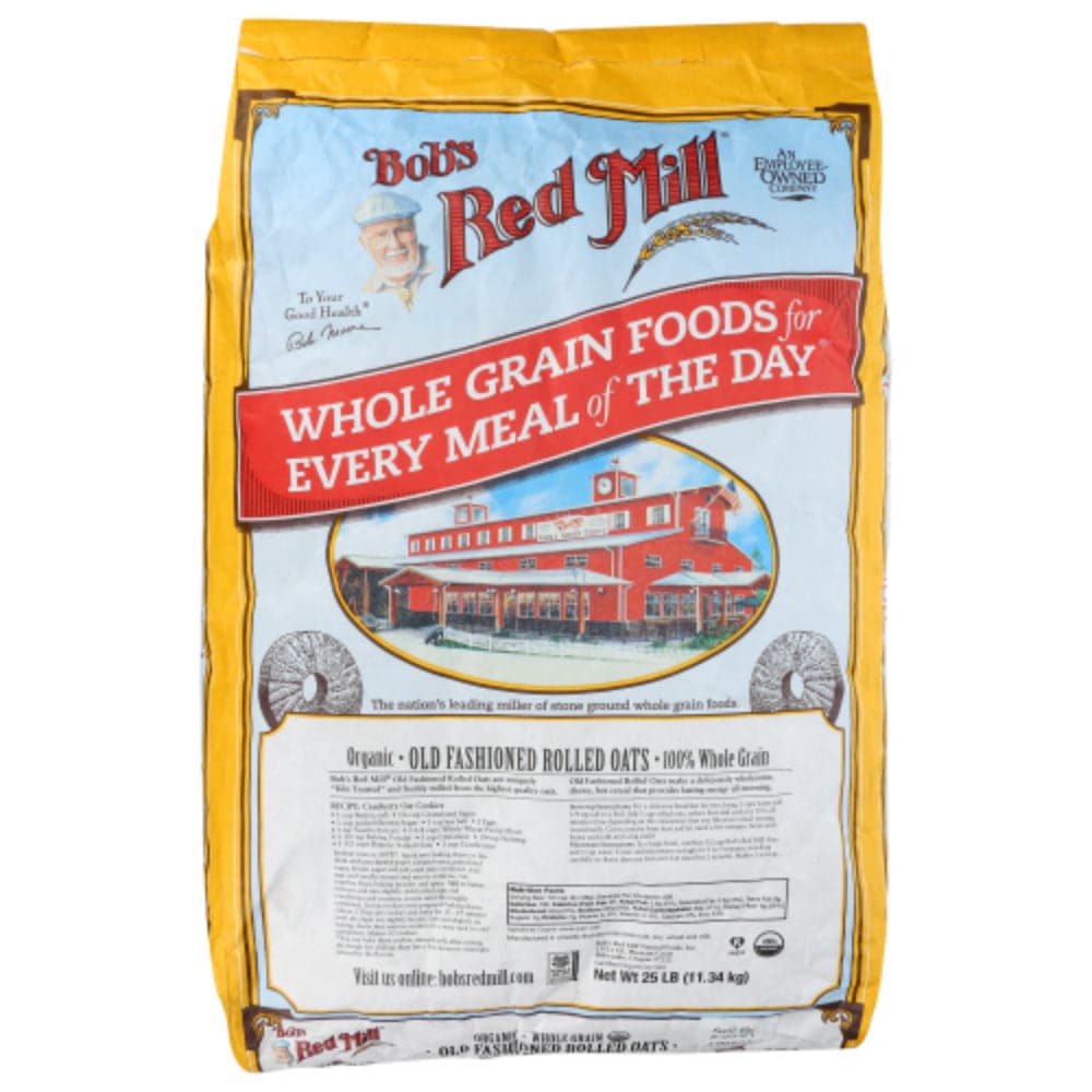 Bob’s Red Mill – Organic Whole Grain Rolled Oats, 25 lb
