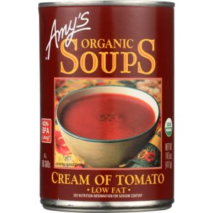 Amy’s – Soup Cream of Tomato Organic Gluten-Free, 14.5 Oz | Pack of 12