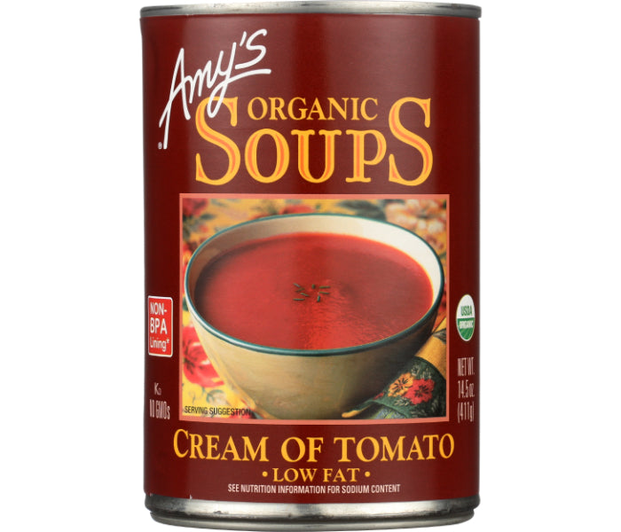 Amy’s – Soup Cream of Tomato Organic Gluten-Free, 14.5 Oz | Pack of 12