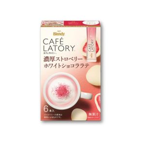 AGF Blendy Cafe Latory Stick Strawberry White Chocolate Latte – 6 Pieces