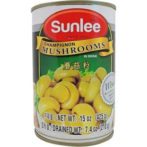 Sunlee Brand – Champignon Mushrooms in Brine – 15 OZ