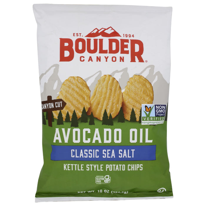 Boulder Canyon – Kettle Chips Avocado Oil Sea Salt, 10 Oz | Pack of 12