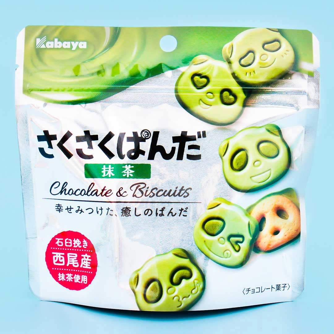 Saku Saku Panda Chocolate Biscuits – Matcha