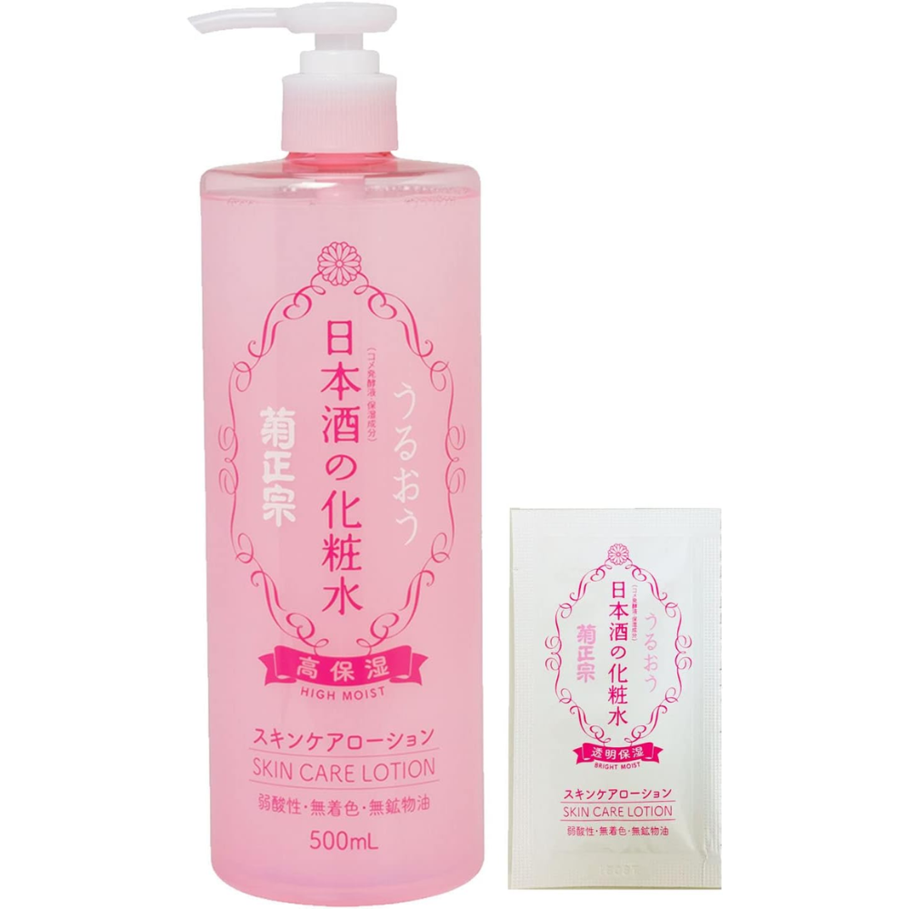 Kiku-Masamune Sake Moisturizing Lotion 500ml + Sachet, High Hydration with Ceramides – Made in JAPAN – Tokyo Sakura Mall