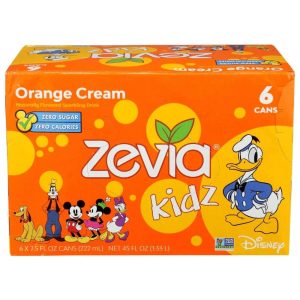 Zevia – Kidz Orange Cream Zero Calorie Soda 45 FO – (Pack of 4)