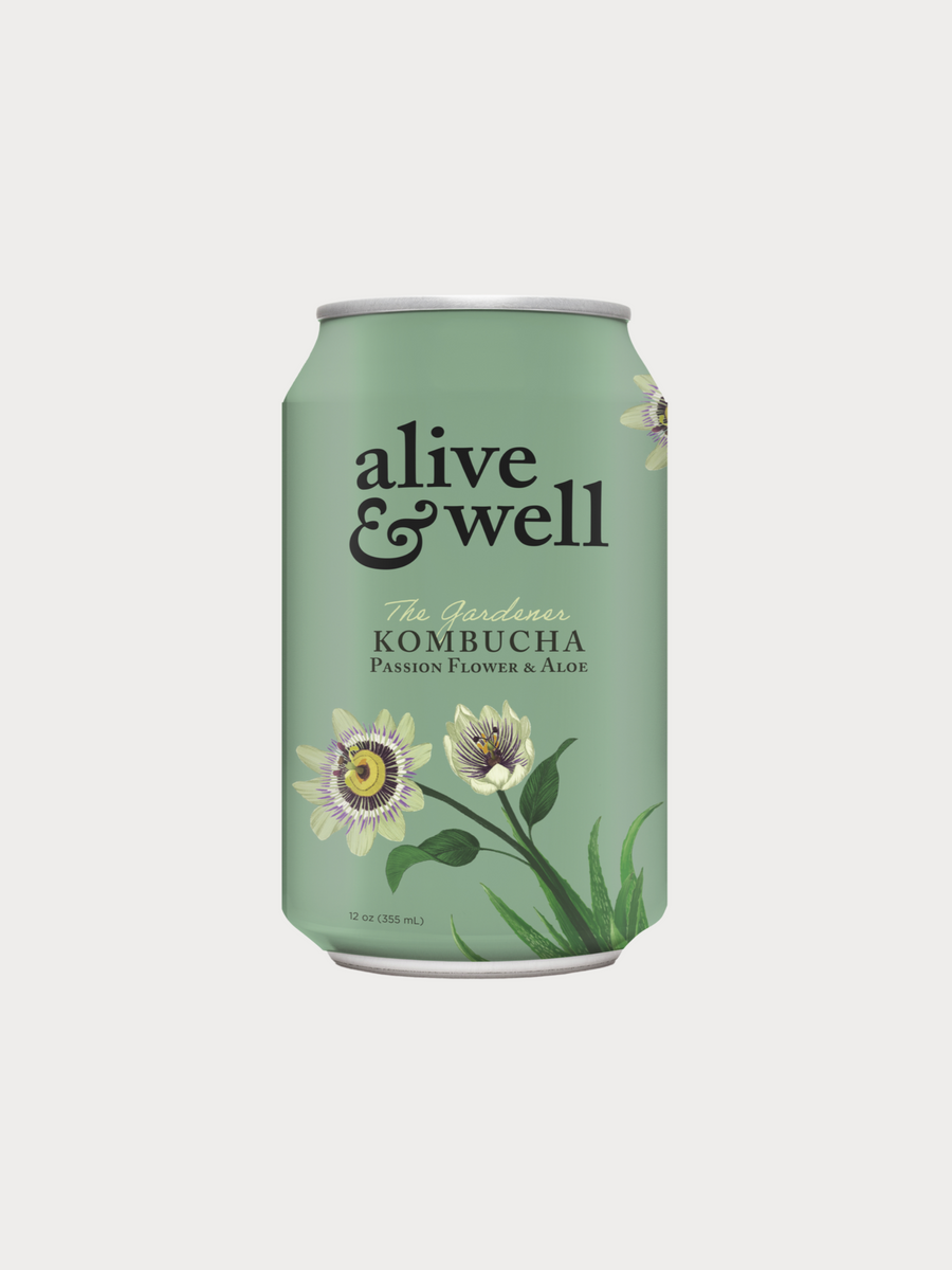 Passionflower & Aloe Kombucha Cans – 6 Pack case