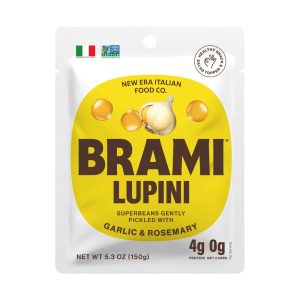 Brami Lupini – Garlic & Rosemary Beans Snack, 5.3 oz