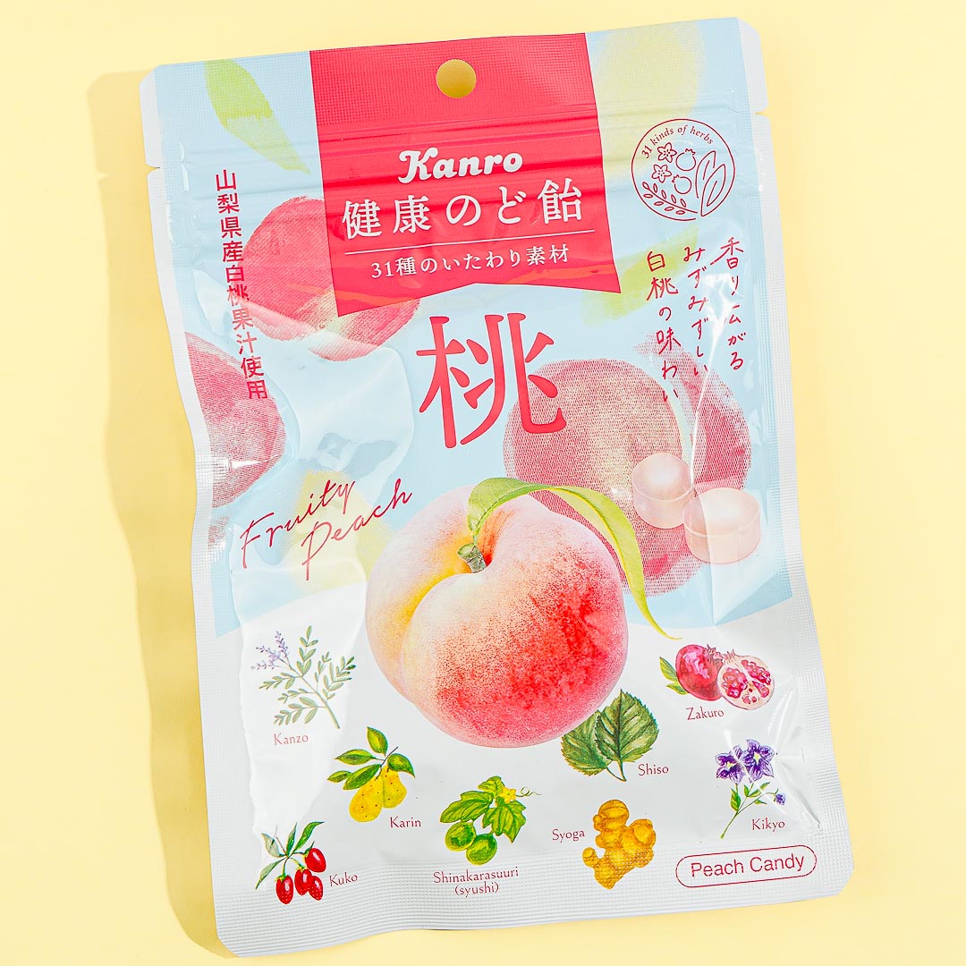 Kanro Healthy Throat Lozenge – Peach