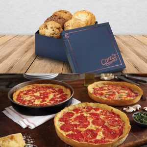 Carol’s Cookies Large Gift Box & 4 Lou’s Pizzas