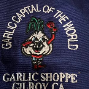 Aprons Garlic Capital of the World Garlic Dude Logo Garlic Shoppe Gilr